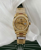 Rolex Day-Date M128238 Watch Yellow Dial 36mm