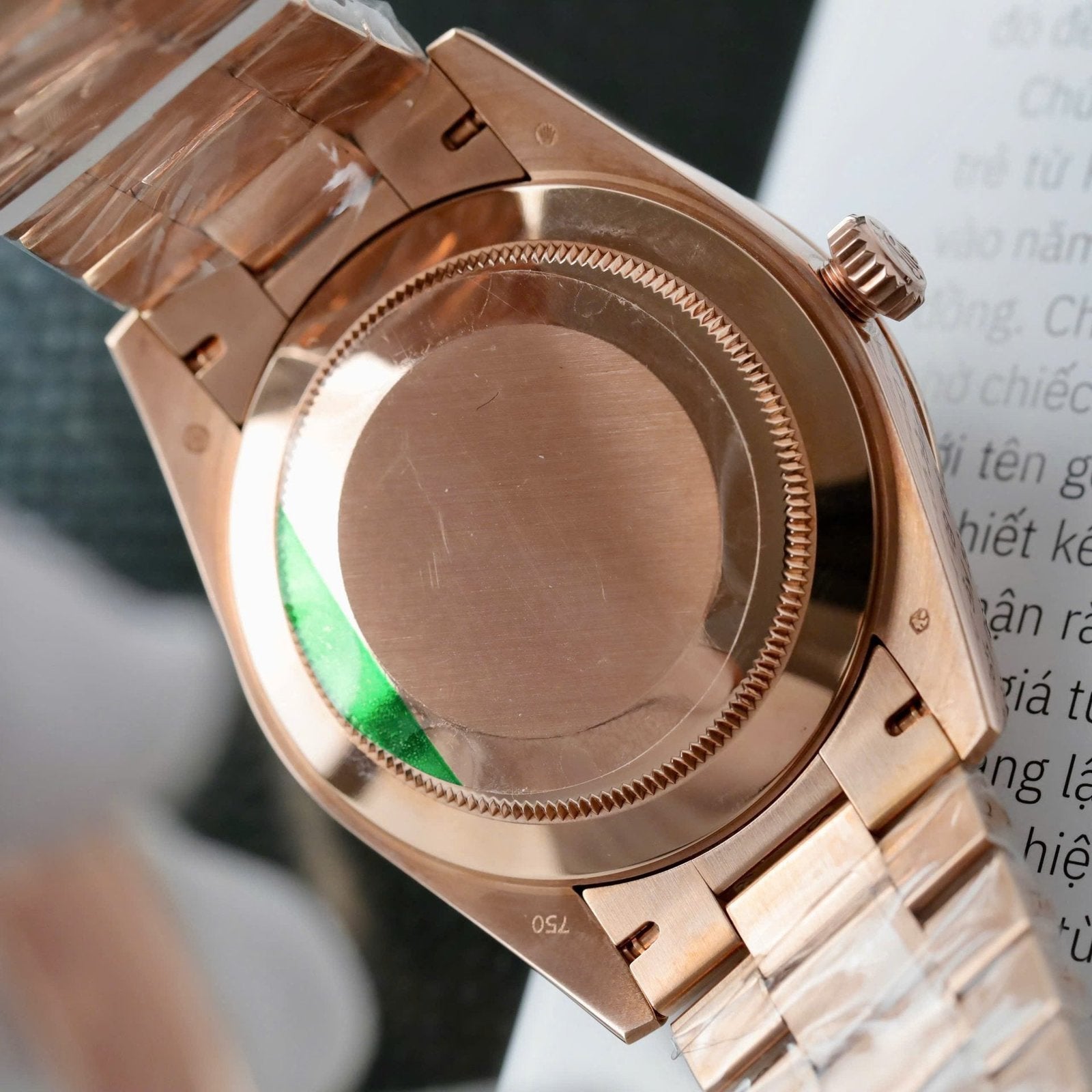 Rolex Day-Date Chocolate Dial Watch Gold Wrapped + Moissanite Dial 40mm
