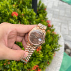 Rolex Day-Date Watch Chocolate Dial 40mm