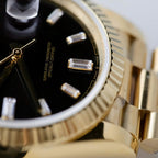 Rolex Day-Date Black Dial Watch 40mm
