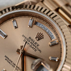 Rolex Day-Date Pink Sundust Dial Watch 40mm