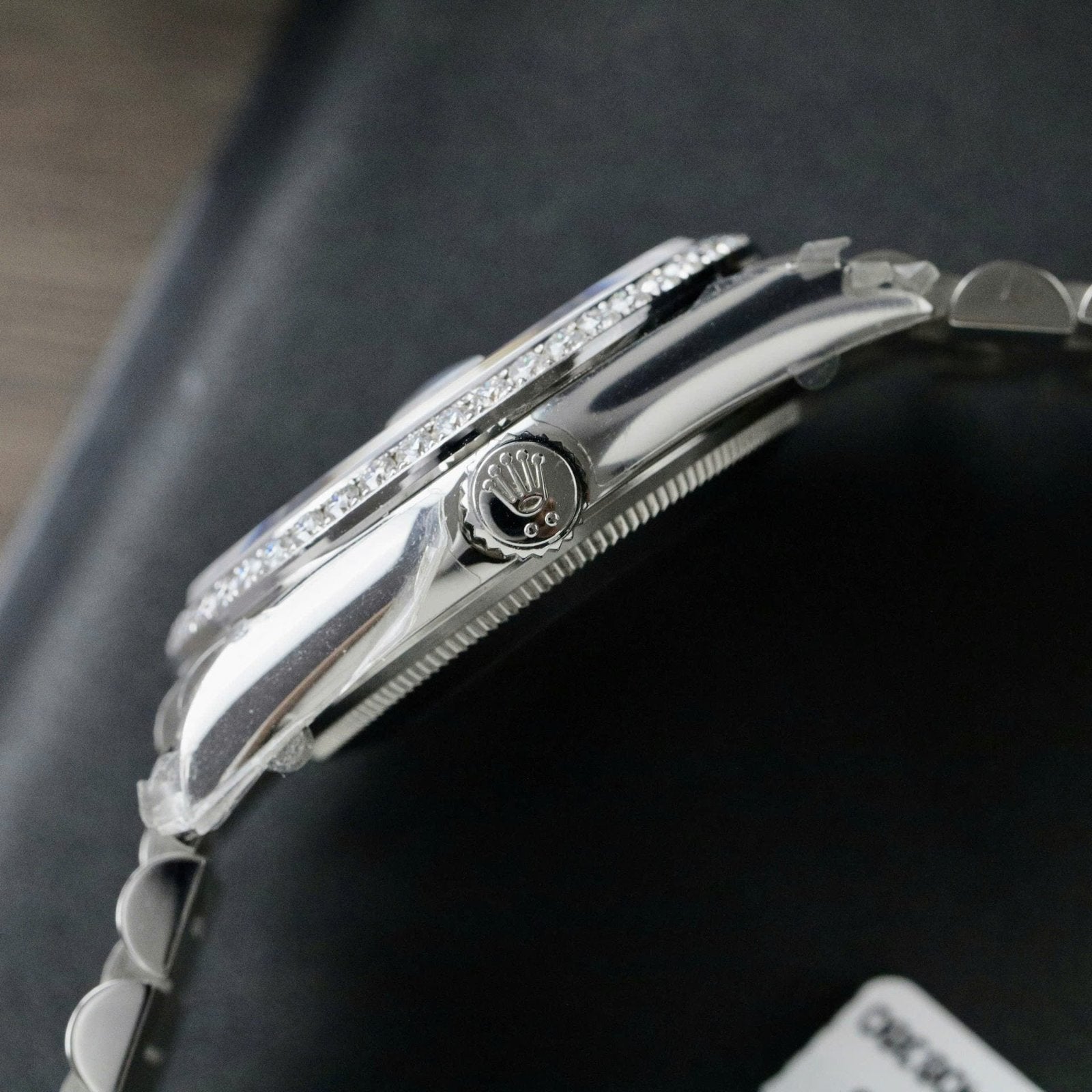 Rolex Day-Date Dial MOP Watch Moissanite Diamonds 36mm