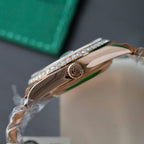 Rolex Day-Date Eisenkiesel Dial Watch Gold Wrapped + Diamonds Moissanite 36mm