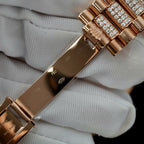 Rolex Day-Date Chocolate Dial Watch Gold Wrapped + Moissanite Diamonds 36mm