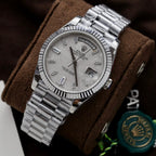 Rolex Watch Day-Date Dial Meteorite Number Pile Diamond Moissanite 40mm