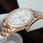 Rolex Day-Date Meteorite Dial Gold Wrapped + Moissanite Diamonds Baguette 36mm