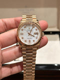 Rolex Day-Date Mother of Pearl Watch Rose Gold 36mm