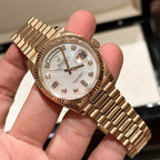 Rolex Day-Date Mother of Pearl Watch Rose Gold 36mm