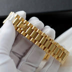 Rolex Day-Date Dial Green Watch Gold Wrapped + Diamonds Moissanite 36mm