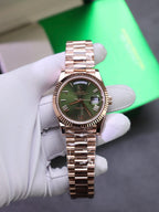 Rolex Day-Date Green Dial Watch Gold Wrapped 40mm