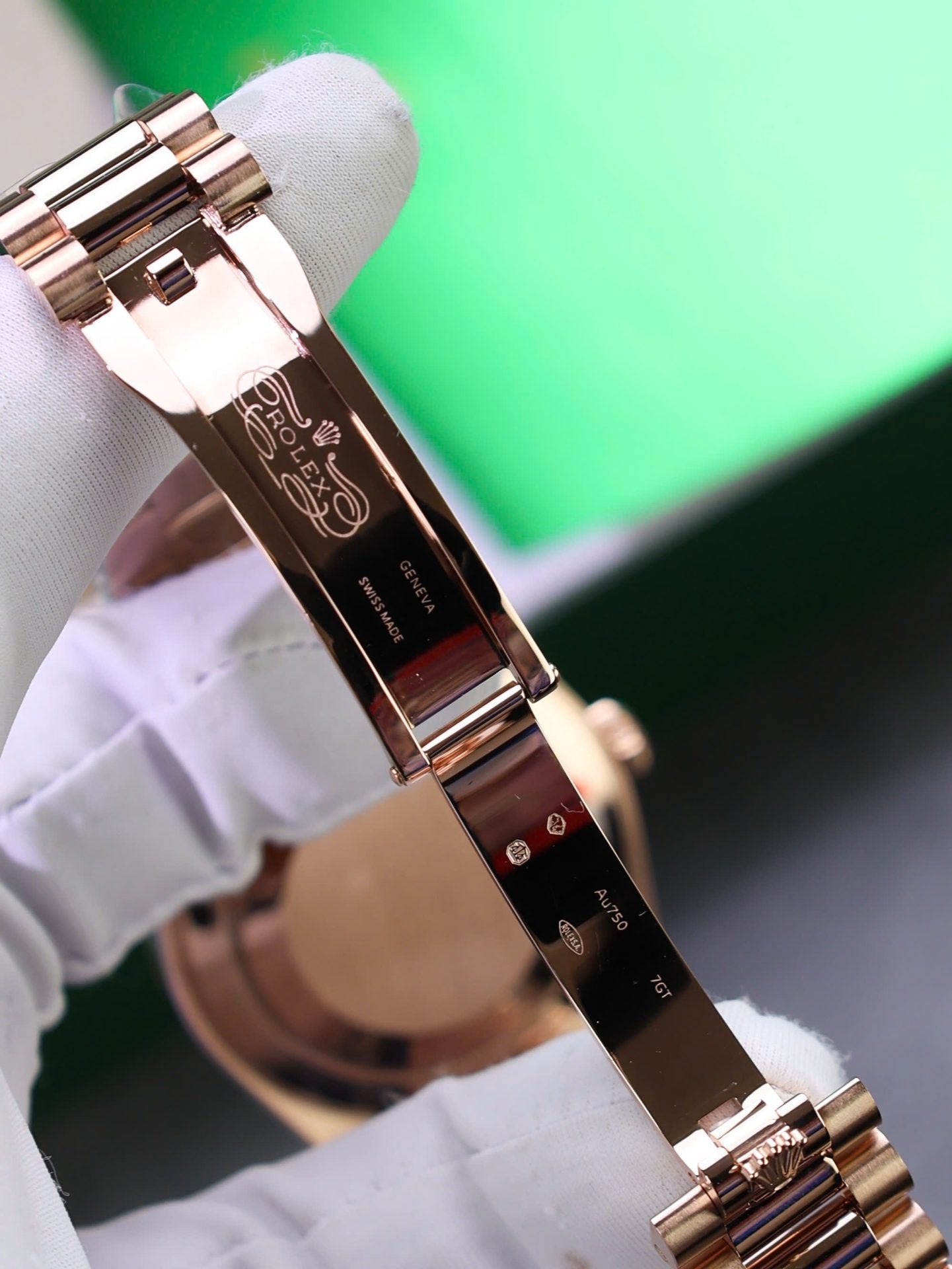 Rolex Day-Date Green Dial Watch Gold Wrapped 40mm