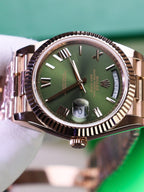 Rolex Day-Date Green Dial Watch Gold Wrapped 40mm