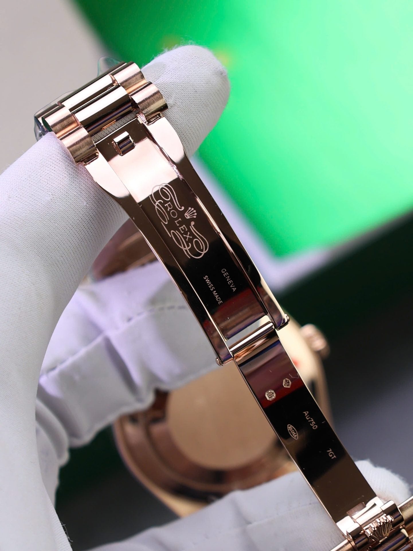 Rolex Day-Date Green Dial Watch Gold Wrapped 40mm