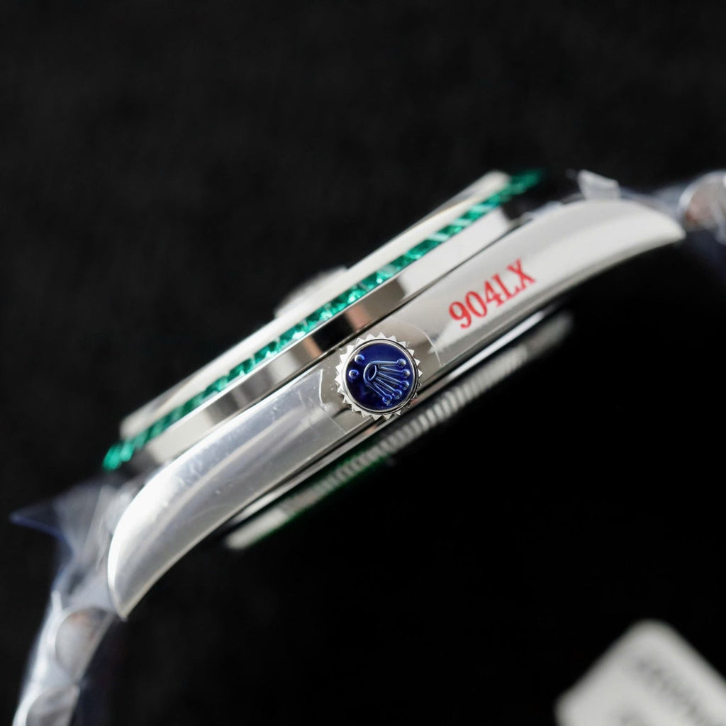 Rolex Day-Date Men Watch Diamonds Moissanite + Sapphire Baguette 40mm