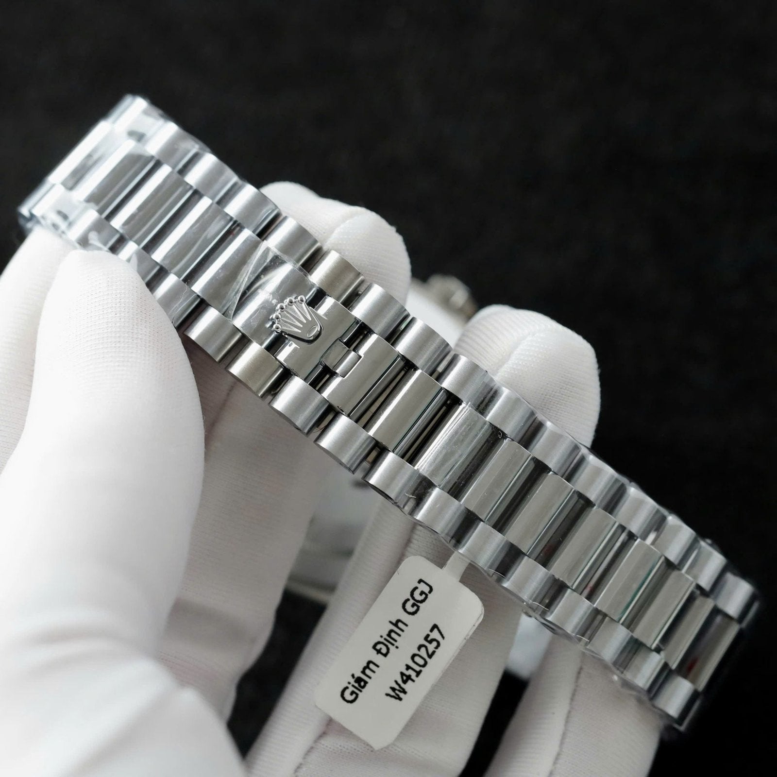 Rolex Day-Date Men Watch Diamonds Moissanite + Sapphire Baguette 40mm