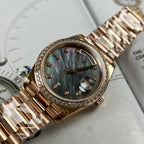 Rolex Day-Date Watch Mother Of Pearl Dial 40mm