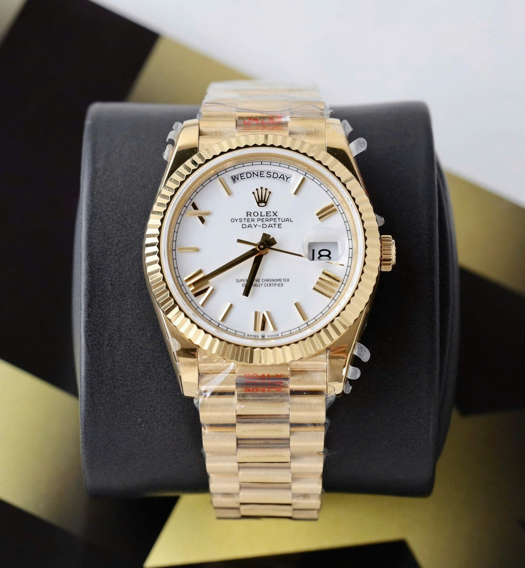 Rolex Day-Date Watch White Dial 40mm