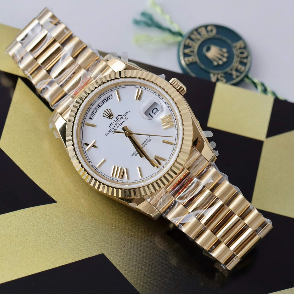 Rolex Day-Date Watch White Dial 40mm