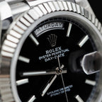 Rolex Day-Date Watch Black Dial 40mm