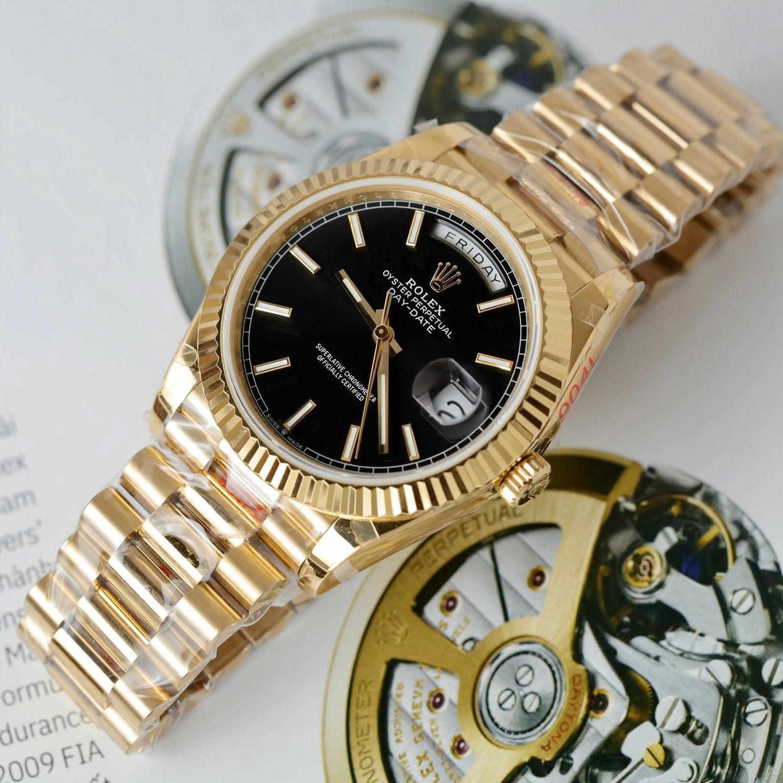 Rolex Day-Date Watch Black 40mm