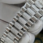 Rolex Day-Date Watch Meteorite Dial Moissanite Diamonds 40mm
