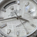 Rolex Day-Date Watch Meteorite Dial Moissanite Diamonds 40mm