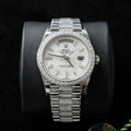 Rolex Day-Date Watch Meteorite Dial Moissanite Diamonds 40mm