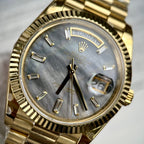 Rolex Day-Date Watch Mother Of Pearl Dial 40mm