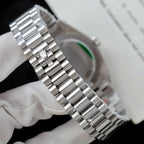 Rolex Day-Date Watch Ice Blue Dial Cross Pattern 40mm