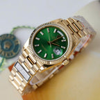 Rolex Day-Date Watch Green Index Dial 36mm