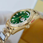 Rolex Day-Date Watch Green Index Dial 36mm