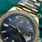 Rolex Day-Date Watch Mother Of Pearl Dial President Strap 40mm