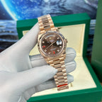 Rolex Day-Date Watch With Red Ruby Dial 40mm
