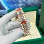 Rolex Day-Date Watch With Red Ruby Dial 40mm