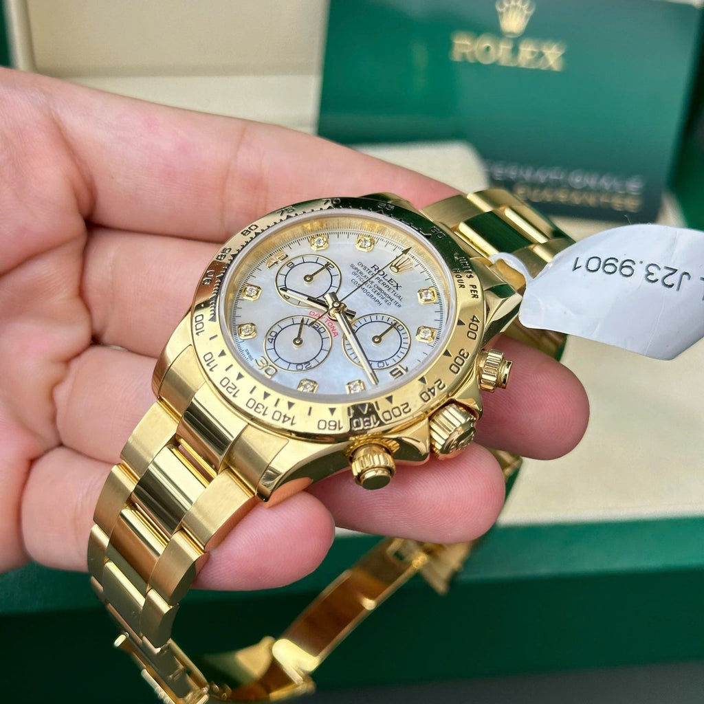 Rolex Daytona 116508 Gold Wrapped 11 Watch Dial Mother Of Pearl 40mm