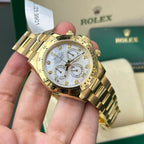 Rolex Daytona 116508 Gold Wrapped 11 Watch Dial Mother Of Pearl 40mm