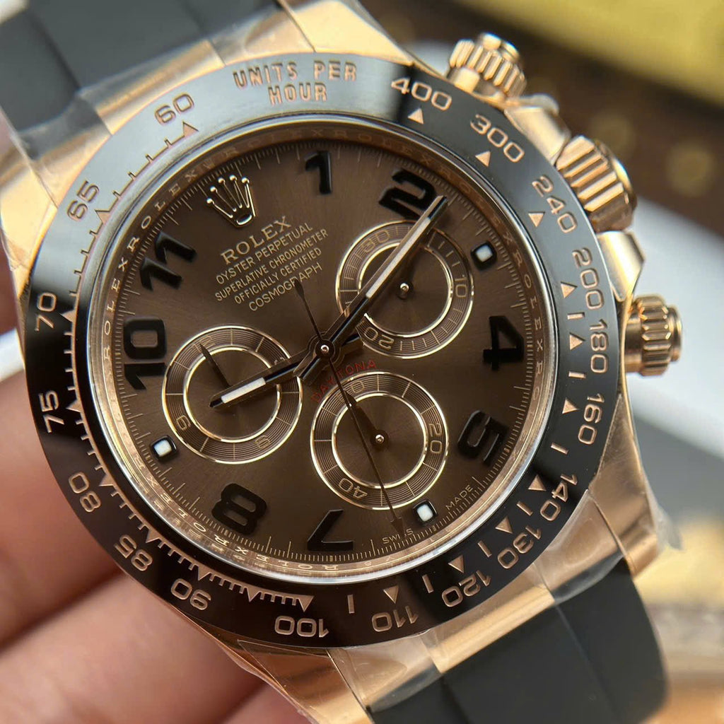 Rolex Daytona 116515LN Watch Chocolate Dial Oysterflex Strap 40mm