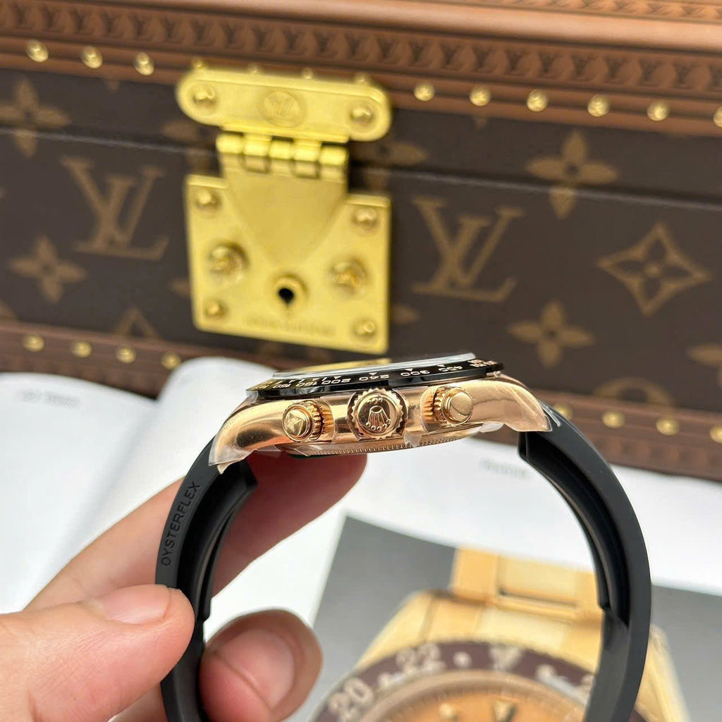 Rolex Daytona 116515LN Watch Chocolate Dial Oysterflex Strap 40mm