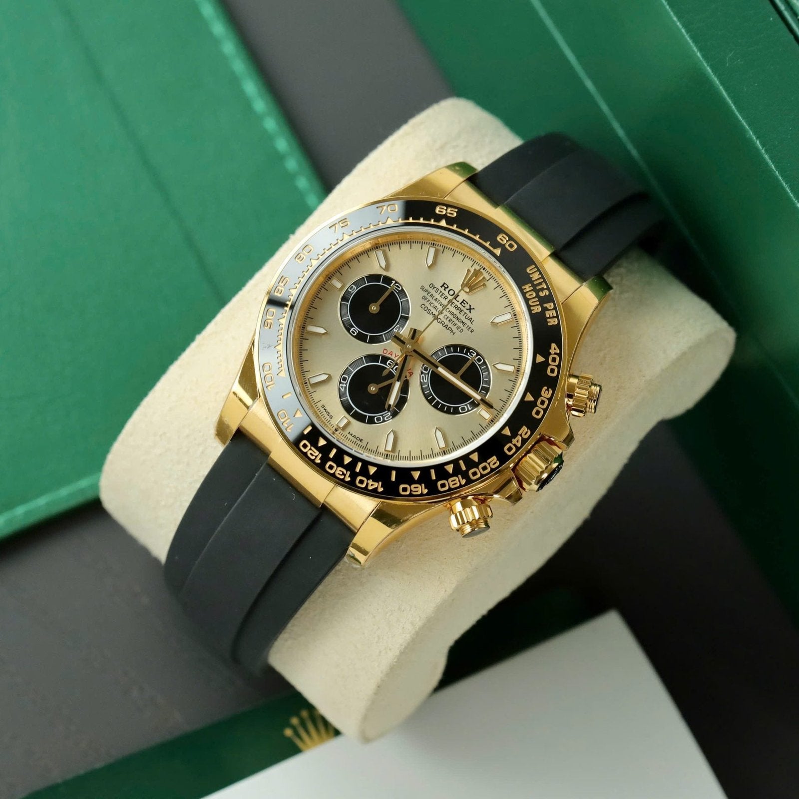 Rolex Daytona 116518 Yellow Champagne Dial Watch Calibre 4131 Movement 40mm