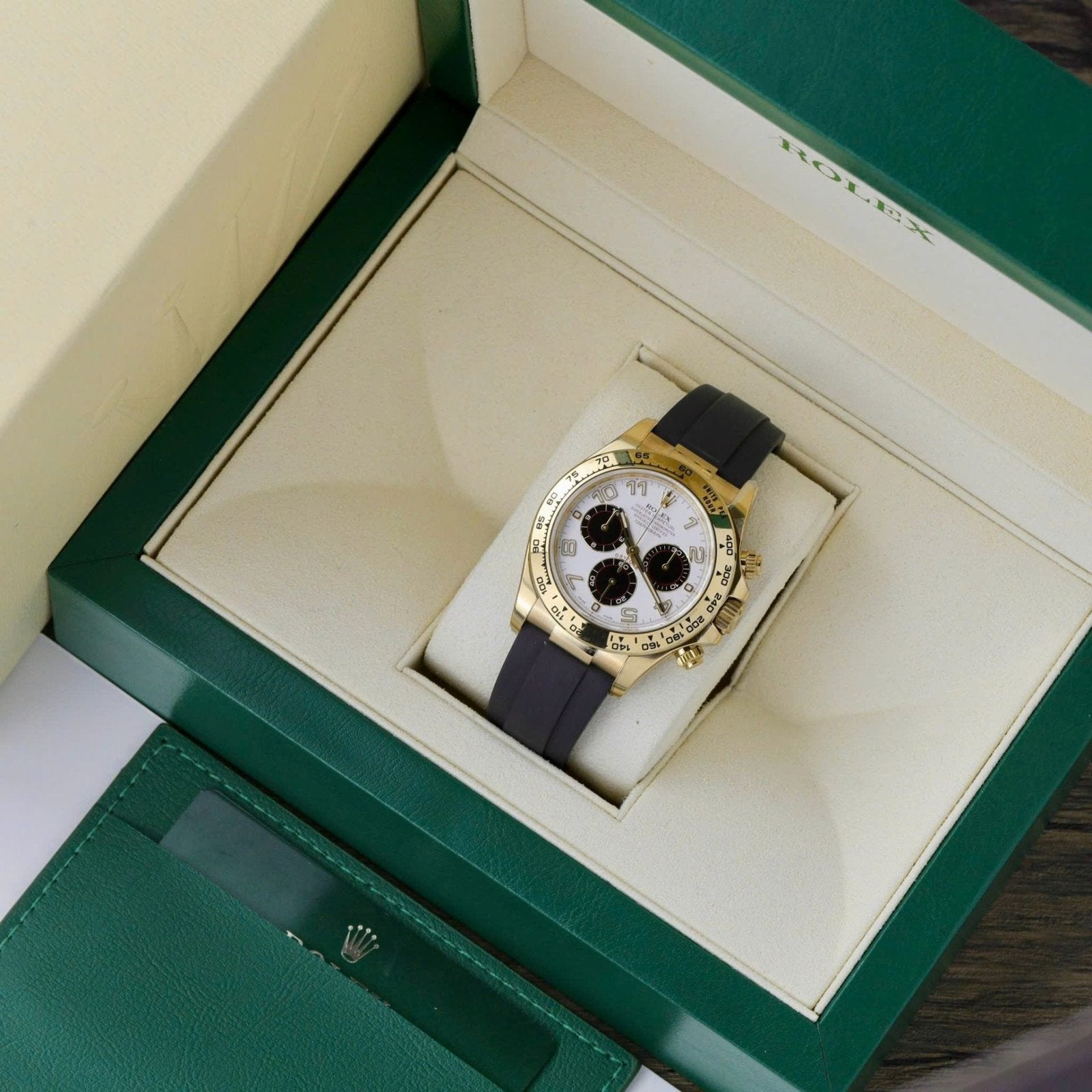 Rolex Daytona 116519 White Dial Watch 18K Gold Wrapped 40mm