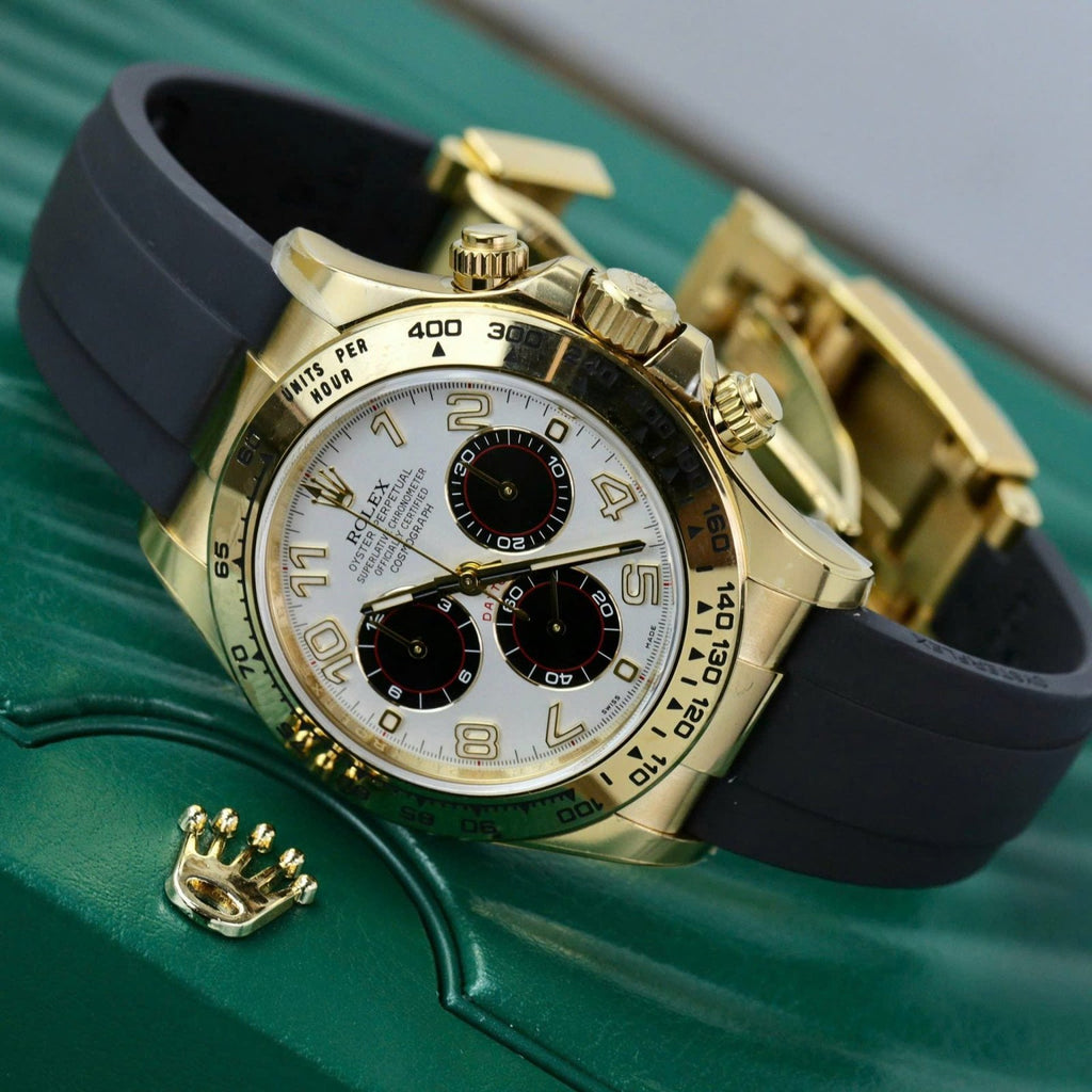 Rolex Daytona 116519 White Dial Watch 18K Gold Wrapped 40mm