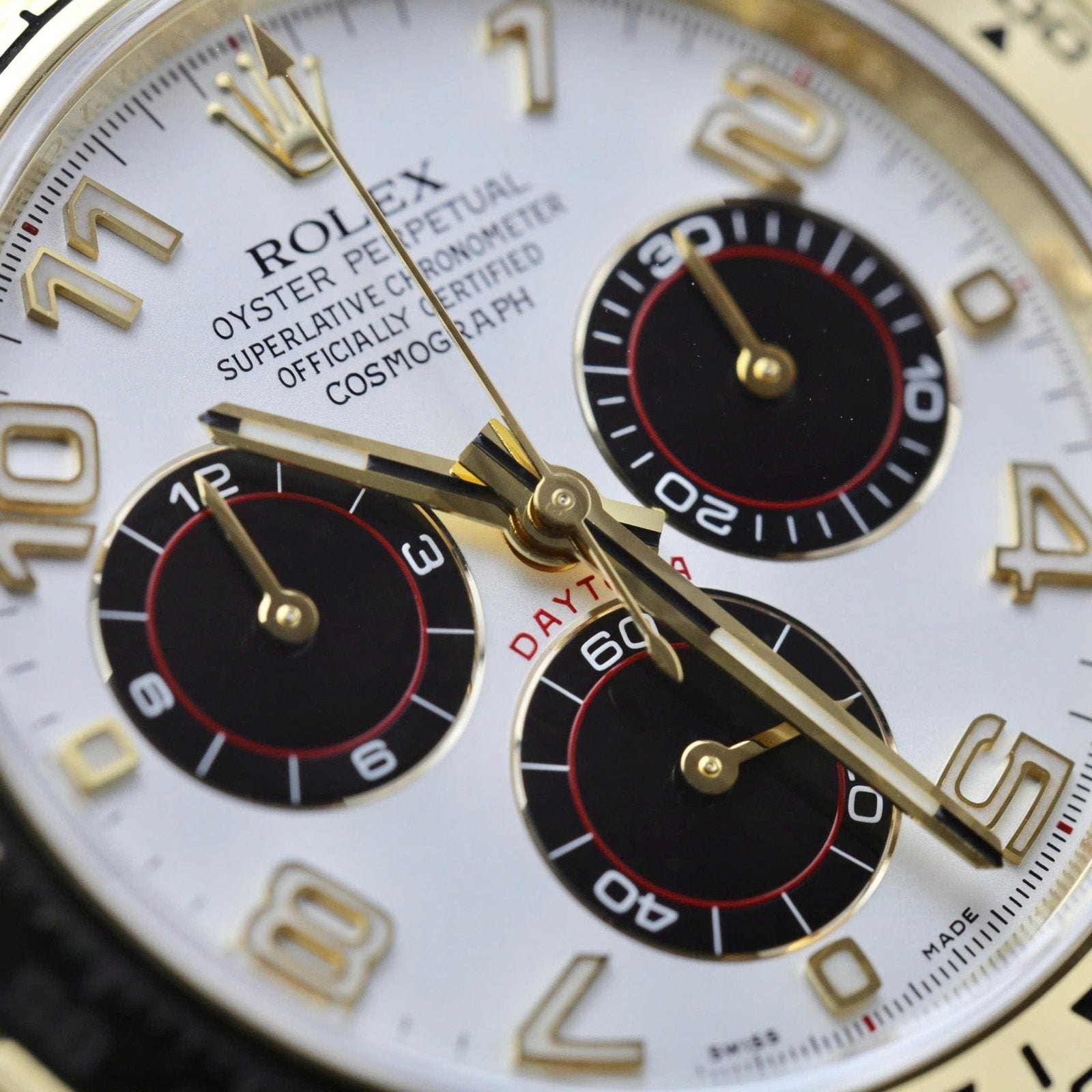 Rolex Daytona 116519 White Dial Watch 18K Gold Wrapped 40mm