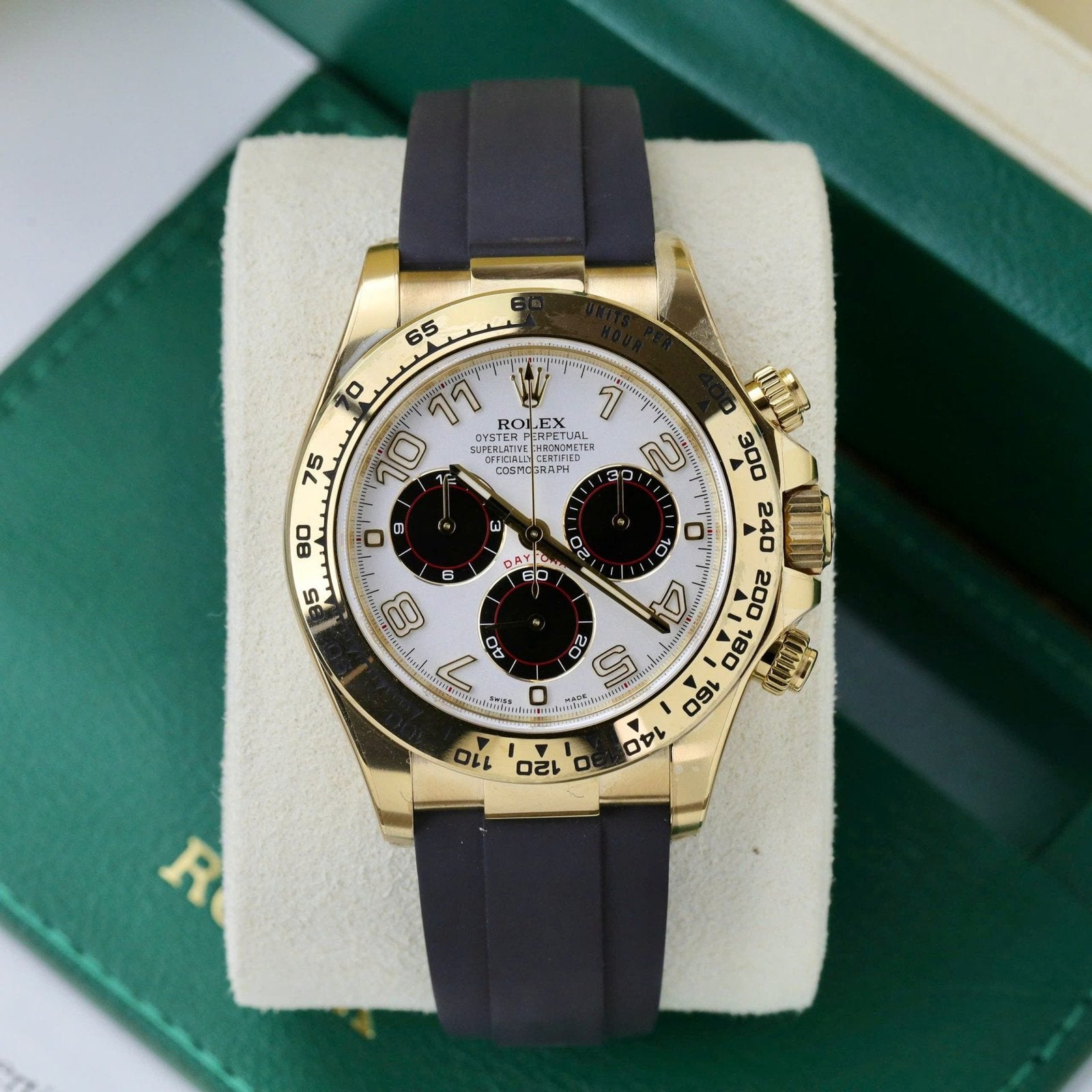 Rolex Daytona 116519 White Dial Watch 18K Gold Wrapped 40mm