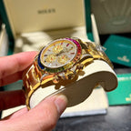 Rolex Daytona 116598RBOW Refined Moissanite Synthentic Gemstone 18K Gold Wrapped 40mm