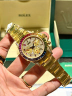 Rolex Daytona 116598RBOW Refined Moissanite Synthentic Gemstone 18K Gold Wrapped 40mm