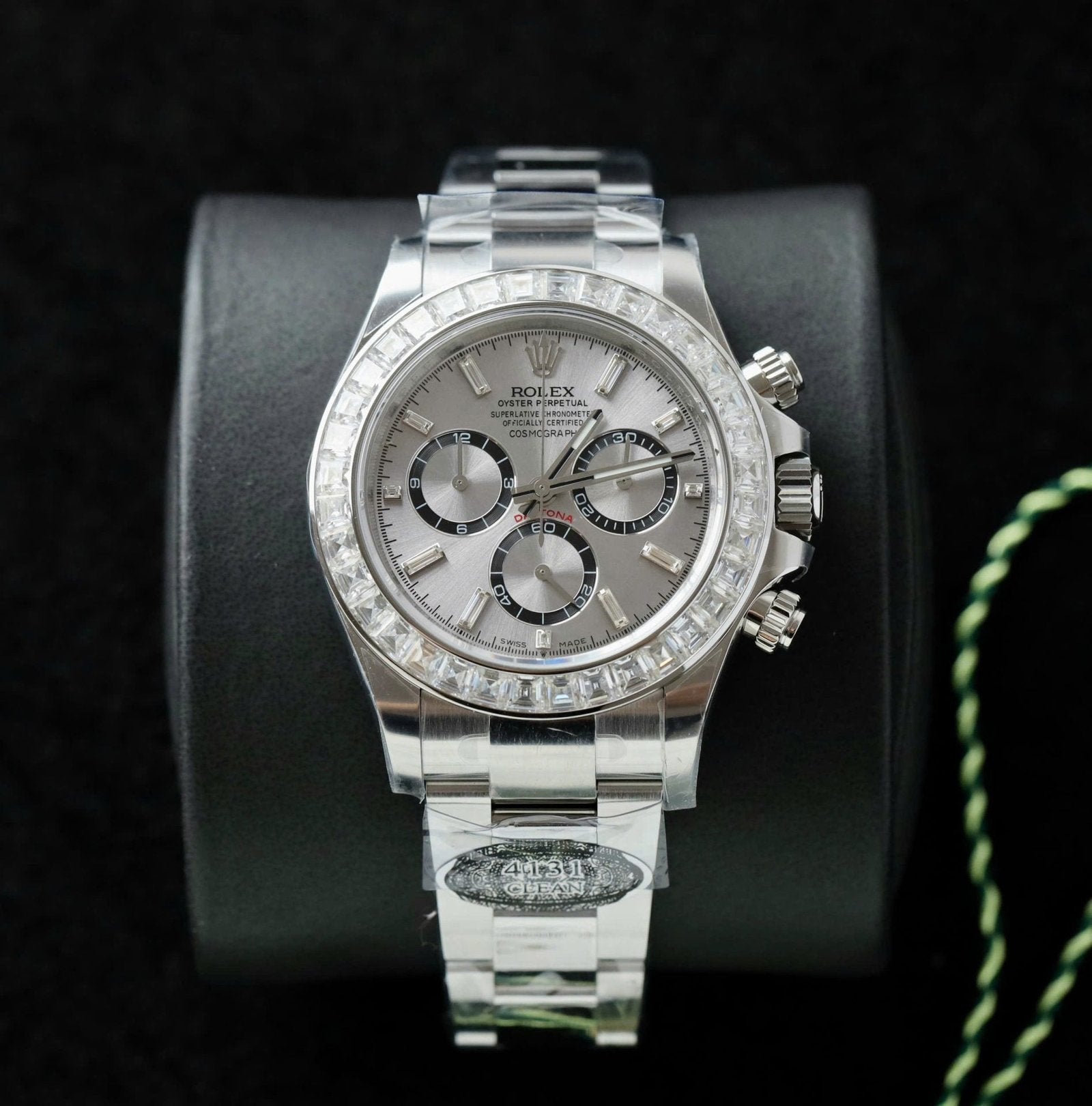 Rolex Daytona 126500 Watch Diamonds Moissanite 40mm