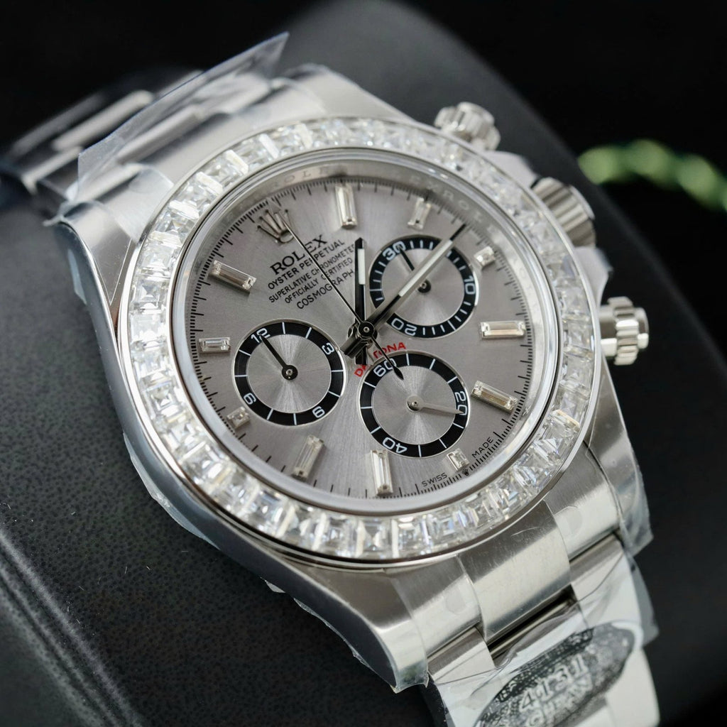 Rolex Daytona 126500 Watch Diamonds Moissanite 40mm
