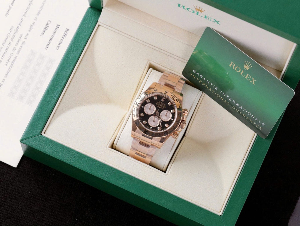 Rolex Daytona 126505 Rose Gold Watch Black Dial 40mm