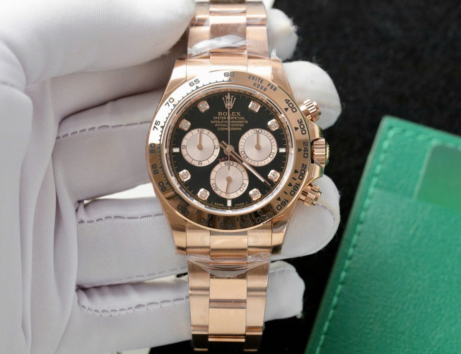 Rolex Daytona 126505 Rose Gold Watch Black Dial 40mm