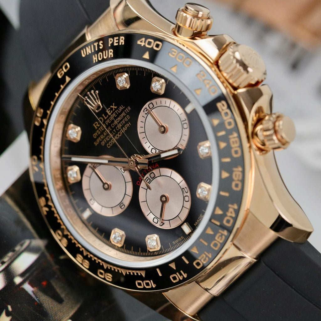 Rolex Daytona 126515 Dial Black Watch Gold Wrapped 40mm